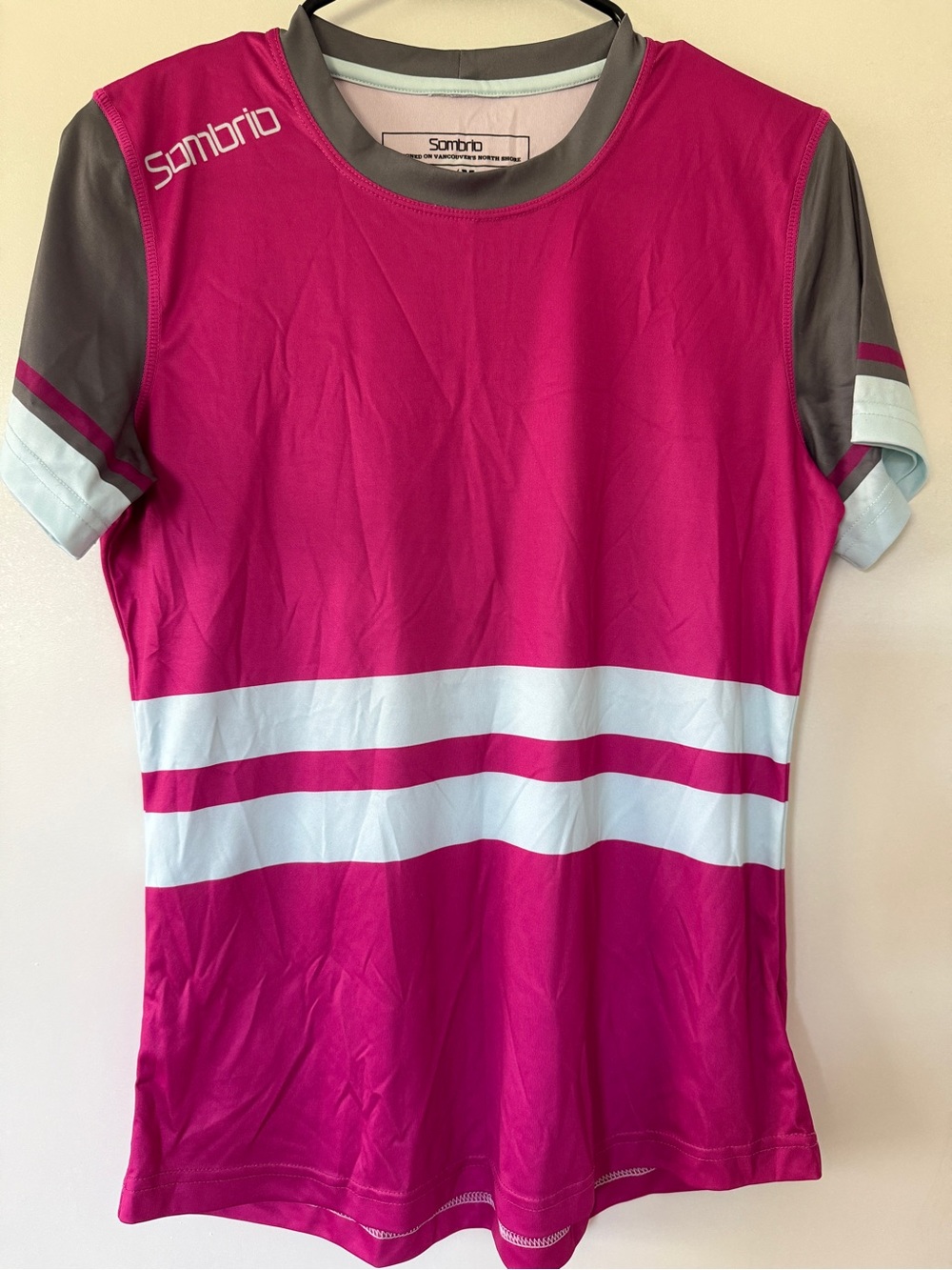 Kids' Magenta & Light Blue Athletic Shirt